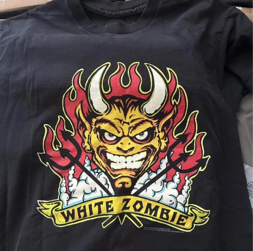White Zombie Black OG T-Shirt Vintage Horror Metal Fan Graphic Tee S-5XL L