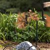 Mulino a vento in metallo fatto a mano con batterista, Statuette e statue di musicisti percussionisti, Scultura cinetica alimentata dal vento, Girandole a vento per decorazione da cortile, prato, giardino