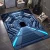 3D Raumschiff Luke Bedruckter Teppich für Schlafzimmer Wohnzimmer Nachttisch Sofa Fußmatte Moderne Heimdekoration Teppich Große Größe