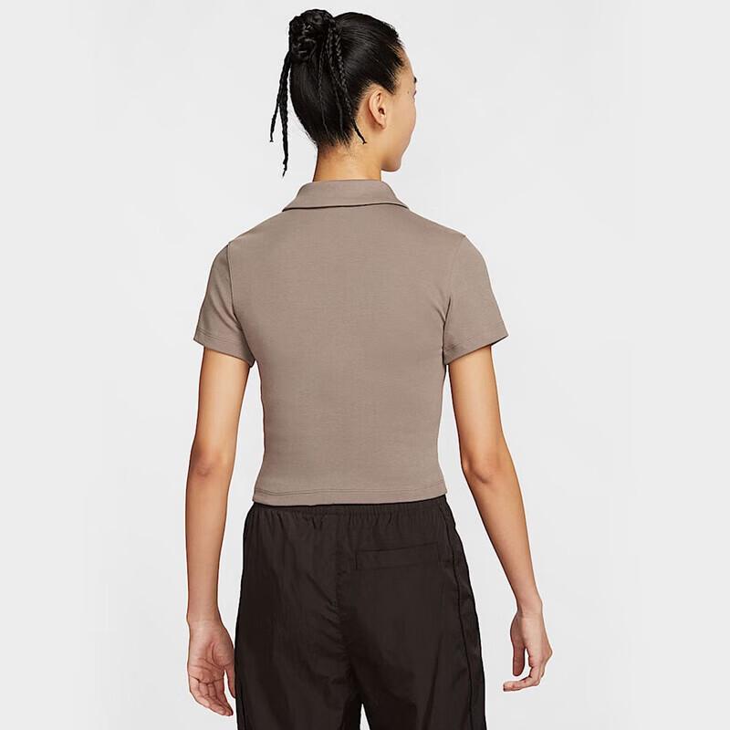 Nike Women's Slim Fit Breathable Knit Polo T-Shirt DV7885-214
