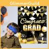 Black Gold Graduation Blindfold Game Poster Set With Poster Stickers For Festive Event Setup