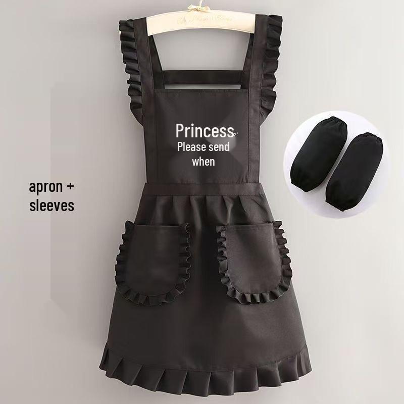 Princess Style Apron for Cooking, Nail Art, or Restaurant Workwear with Logo