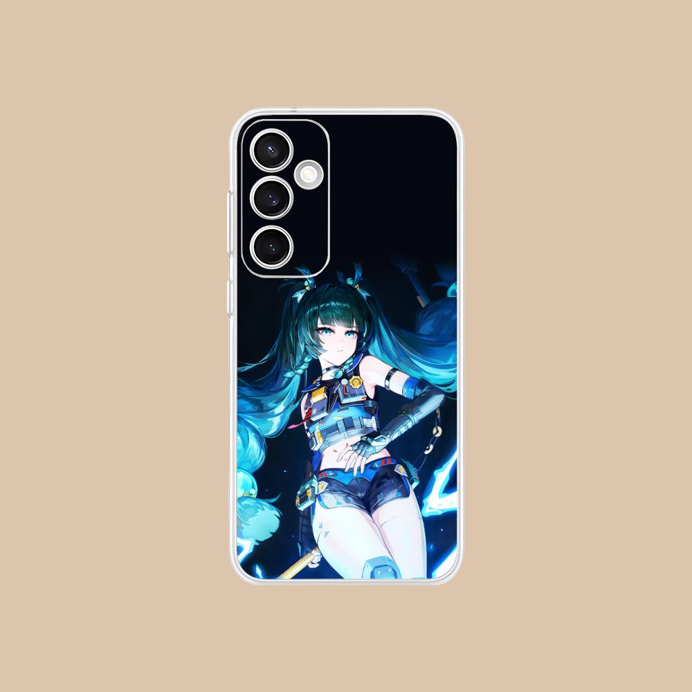 Zenless Zone Zero QingYi Phone Case for Samsung Galaxy S25 S24 S23 S22 S21Plus FE Ultra Clear Colorful Cover Pretty Cellphones