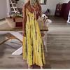 Summer European and American new suspender dress wish tie-dye printing big pendulum long dress casual dress