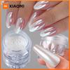 1 Kutu Beyaz Krom İnci Tırnak Tozu Aurora Ayna Tırnak Sanatı Tozu Pigment Peri Pembe Etkili Sürtme Simli Tırnak Sanatı Dekorasyonu