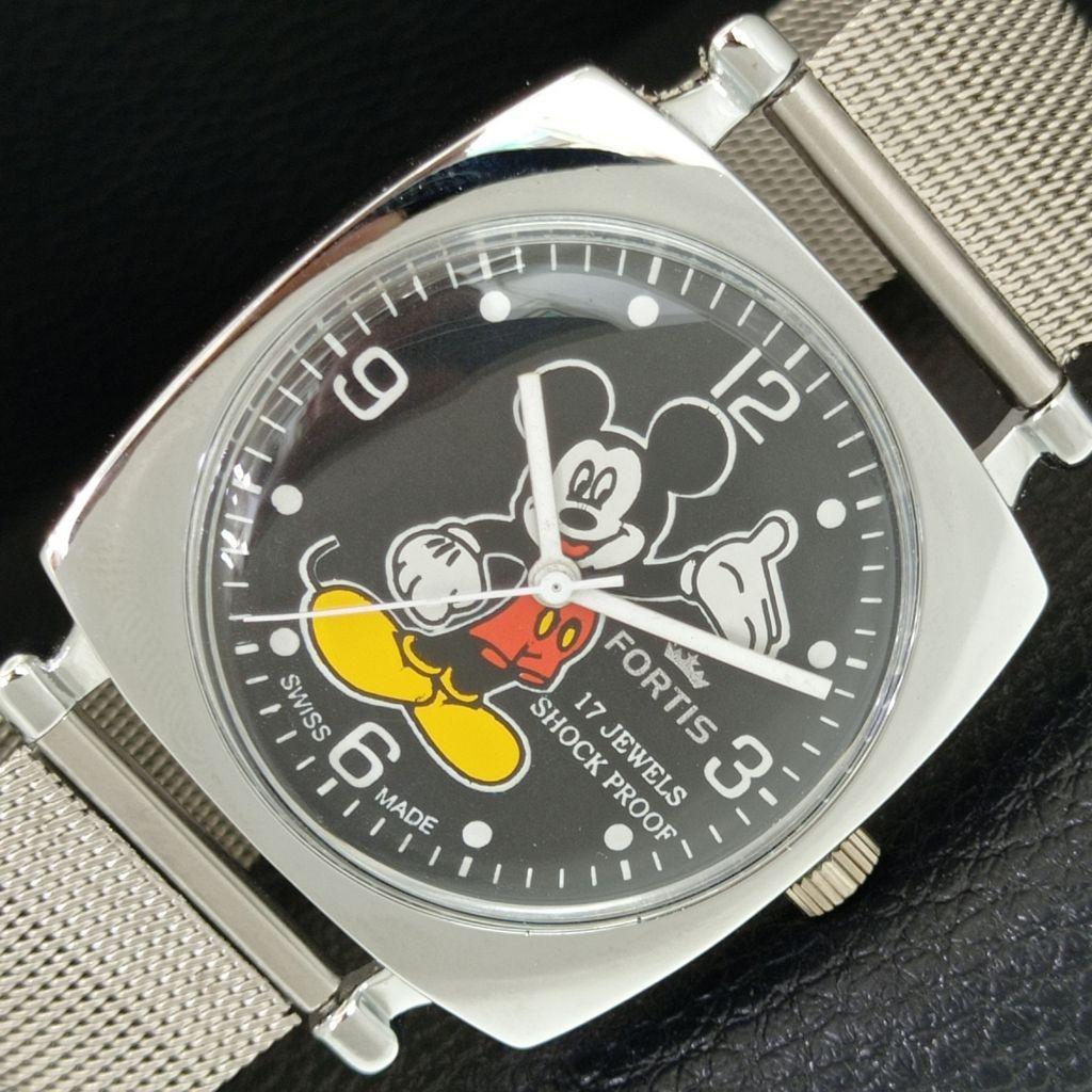 

HAND-WINDING SWISS MENS REFURBISHED VINTAGE BLACK COLOR DIAL WATCH a707294-1