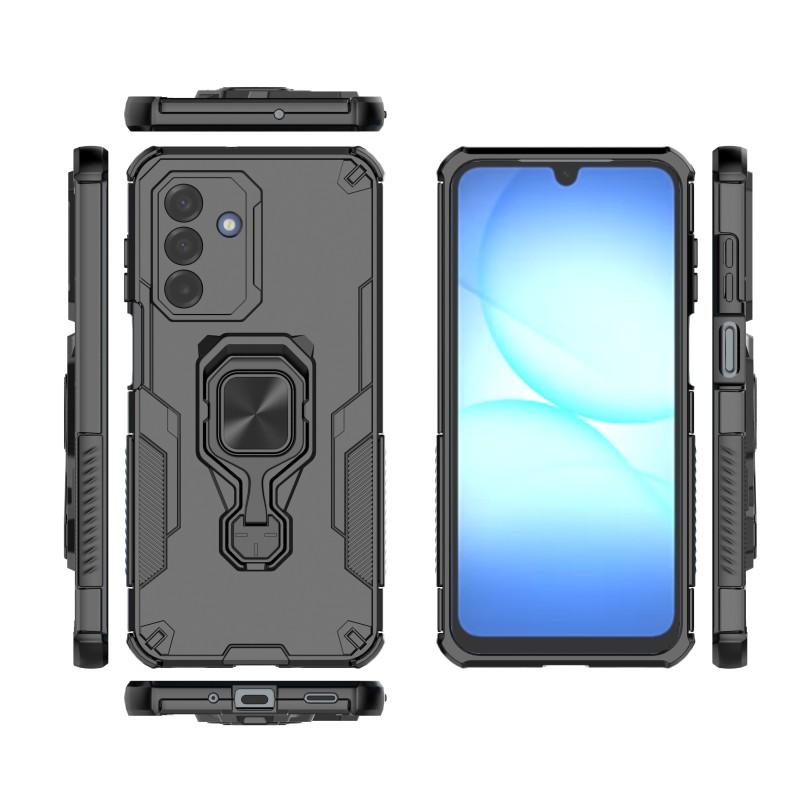 For Samsung Galaxy A17 4G/Galaxy A17 5G Phone Case WANLONFENG PC TPU Back Cover Kickstand with Tempered Glass