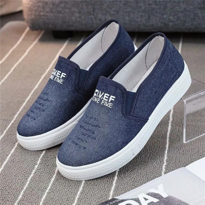 Zapatos De Mujer Women Cute Sweet Round Toe Denim High Quality Spring Slip On Loafers Lady Casual Street Comfort Shoes Ab556