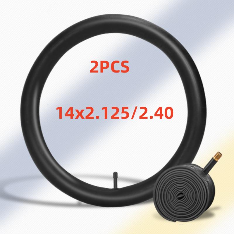 14 Zoll 14x2.125/2.4 Butyl-Gummi Schlauch mit abgewinkeltem Ventil für Elektrorad E-Bike Roller Reifen Fahrradteile Zubehör
