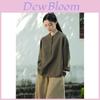 Spring Linen Cotton Womens Shirt With Colorblock Buttons For Vintage Style Casual Wear