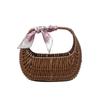 New trendy and cool personalized rattan commuter women's basket bag fashionable Xiaoxiangfeng portable small square bag