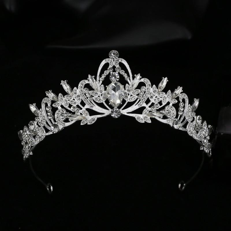 Bridal Accessories Wedding Dress Style Headwear Birthday Party Crown Headband Black High-end Performance Hair Accessories Crown