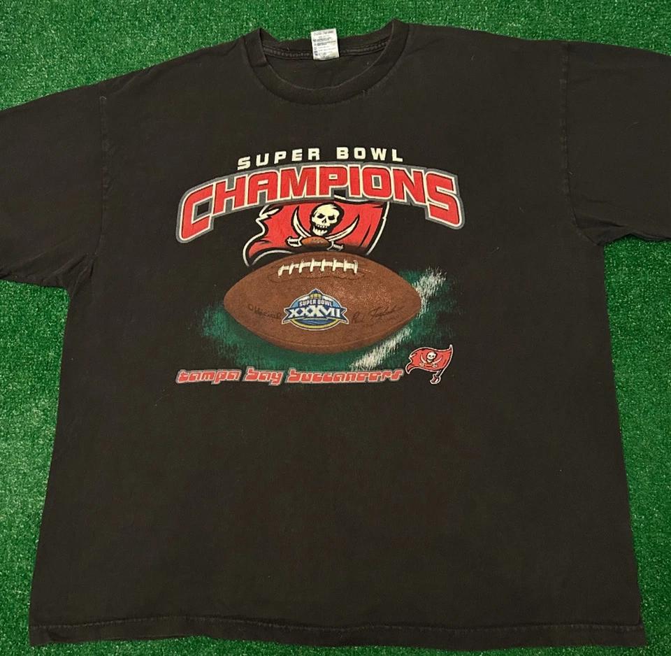Vintage Tampa Bay Buccaneers Super Bowl Champions 2003 VTG Shirt Mens Size XL S