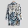 Camicia da Uomo Moda Creativa Slim Fit con Stampa Astratta Maniche Lunghe Camicia Casual
