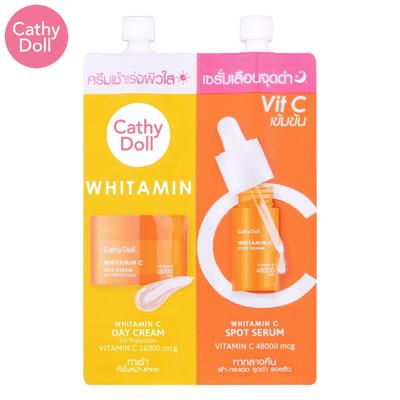 Karmart WHITAMIN C DAY CREAM & WHITAMIN C SPOT SERUM 6 Ml+6 Ml - Thai Skin Care