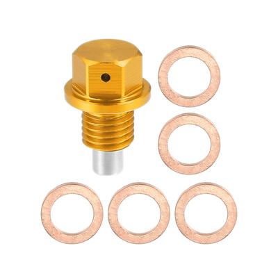 X AUTOHAUX Bouchon de vidange d'huile Magnétique Aluminium Bouchon de vidange de carter d'huile