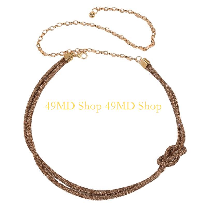 49MD Waist Chain Belt for Women Waist Chain Belly Chain Waist Chain Rhinestones Belt Beach Belly Chain for Dress