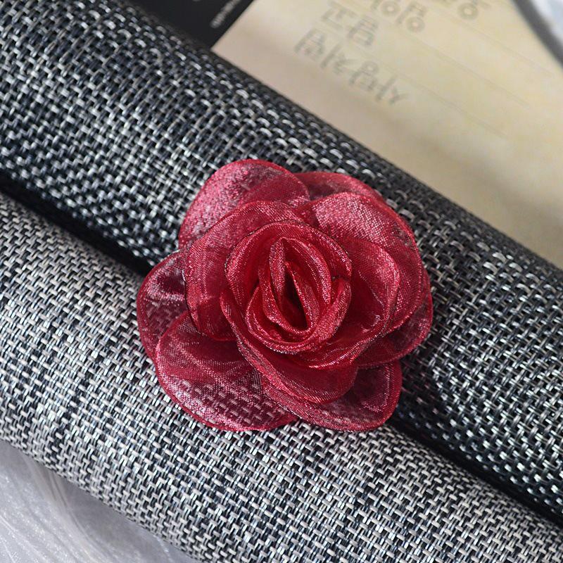 Korean Style 15-Piece Gauze Snow Fabric Flowers for DIY Clothing, Hair Clips, Jewelry Accessories