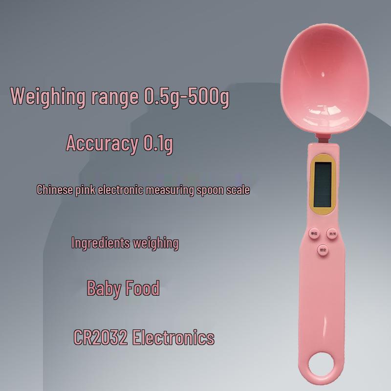 Digital Measuring Spoon Scale for Kitchen Ingredients, Small Electronic Food Scale, White