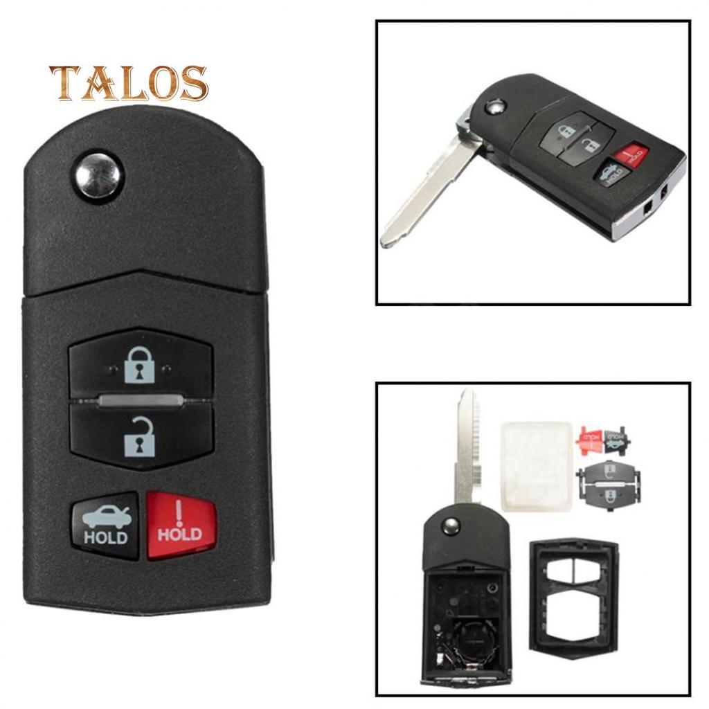 4 Buttons Remote Flip Key Fob Case Shell Blade for Mazda 3 5 6 RX-8 CX-7 CX-9 Car's Accessory