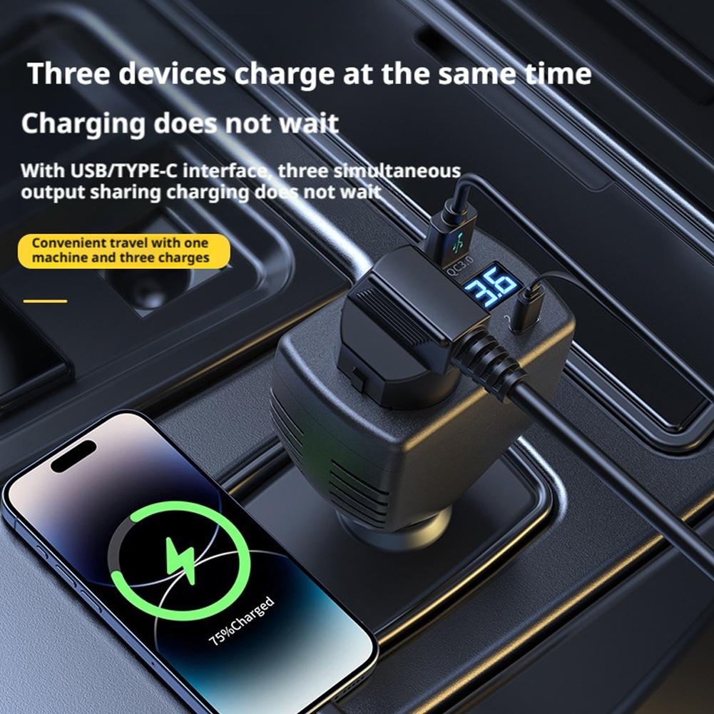 150W Car Power Inverter DC 12V/24V To AC 220V Cigarette Lighter Adapter With QC3.0 USB Port Charger Power Converter