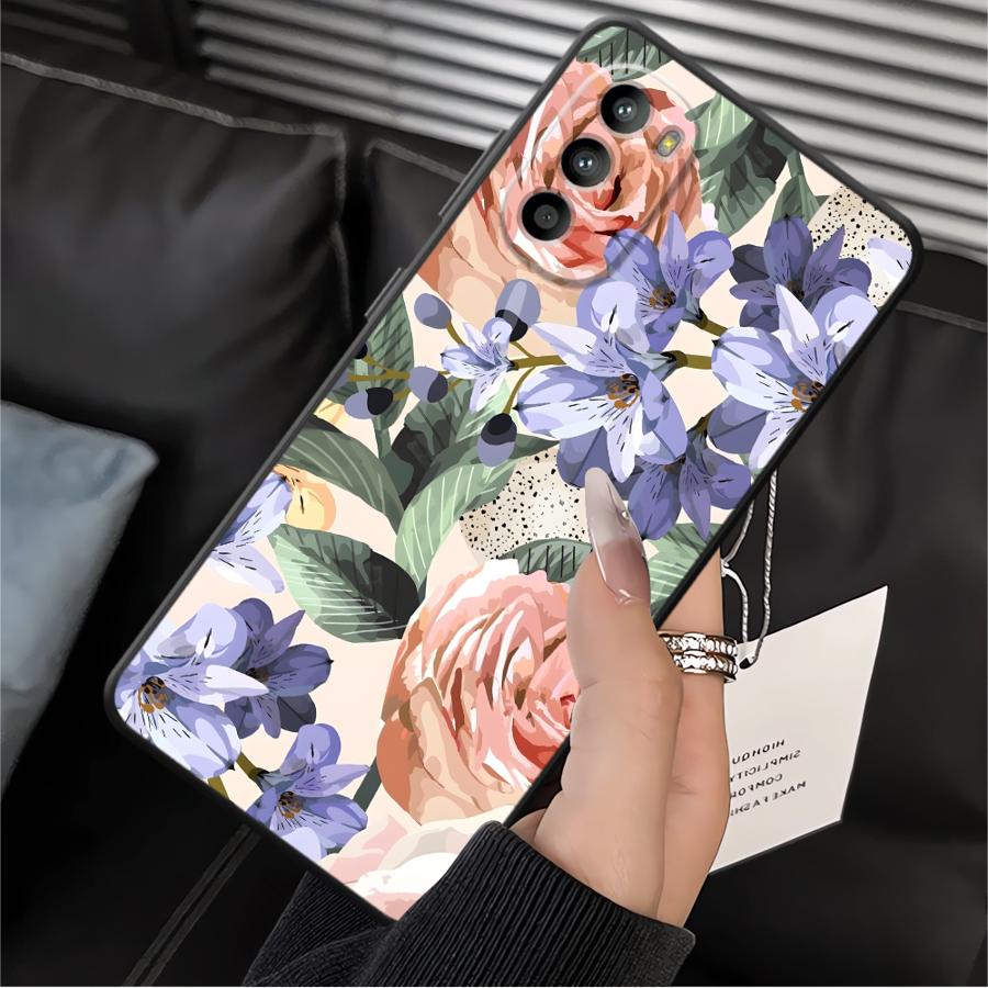 Case for Motorola Moto Edge 20 Pro 30 Lite G52 G51 G73 G22 Edge40 G32 G60s G50 G53 G30 G71 Phone Cover Beautiful Flowers