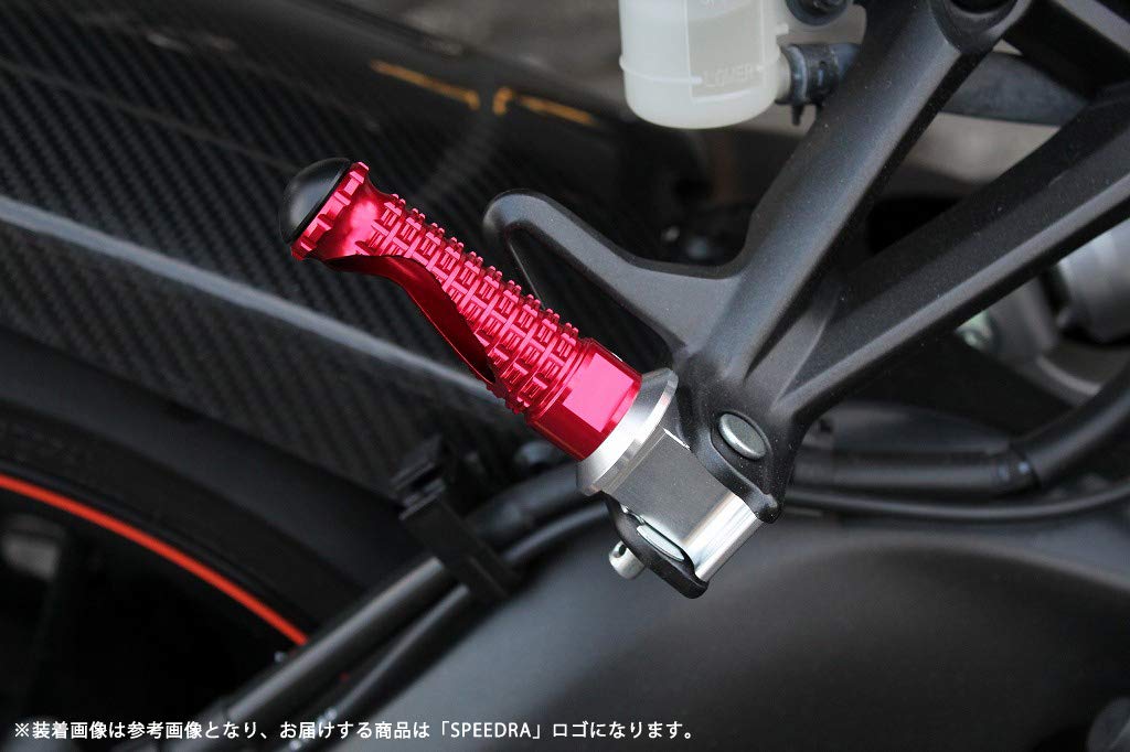 SSK Machined Aluminum Tandem Step Standard Type for Passenger Mounting Part Color: Silver Step Bar Color: Blue