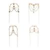 Sophisticated Forehead Decoration Forehead Jewelry with Rhinestones and Pearls Detailing for Fashion Forward Women