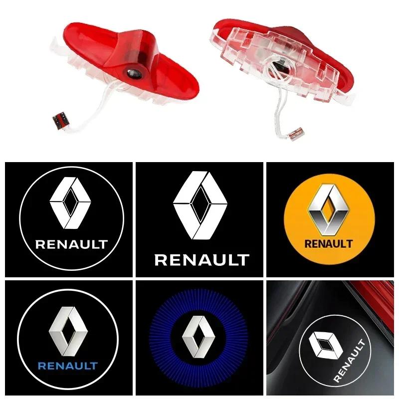 2pcs Car Led Logo Door Laser Projector Ghost lamp K Welcome Light Accessories For Renault Koleos Laguna Magane Latitude Talisman