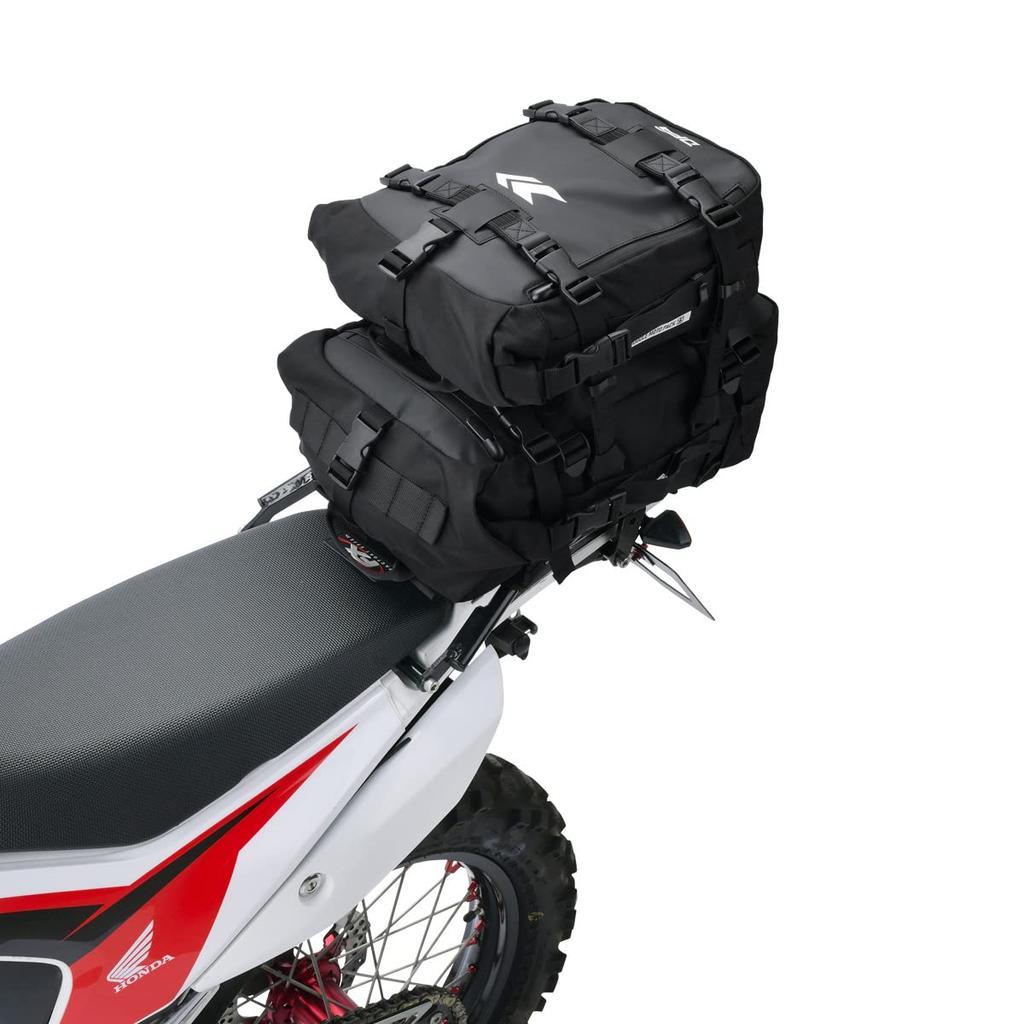 Dirtfreak DFG Module Motopack Waterproof Touring Bag Fixed Rear Carrier Expandable Connection with Bags of the Same Series Loading Belt Kit Included
