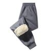 Europäische Herren-Tapered-Sweatpants aus Lammwolle: Winter Dicke, Warme, Lässige Sporthosen