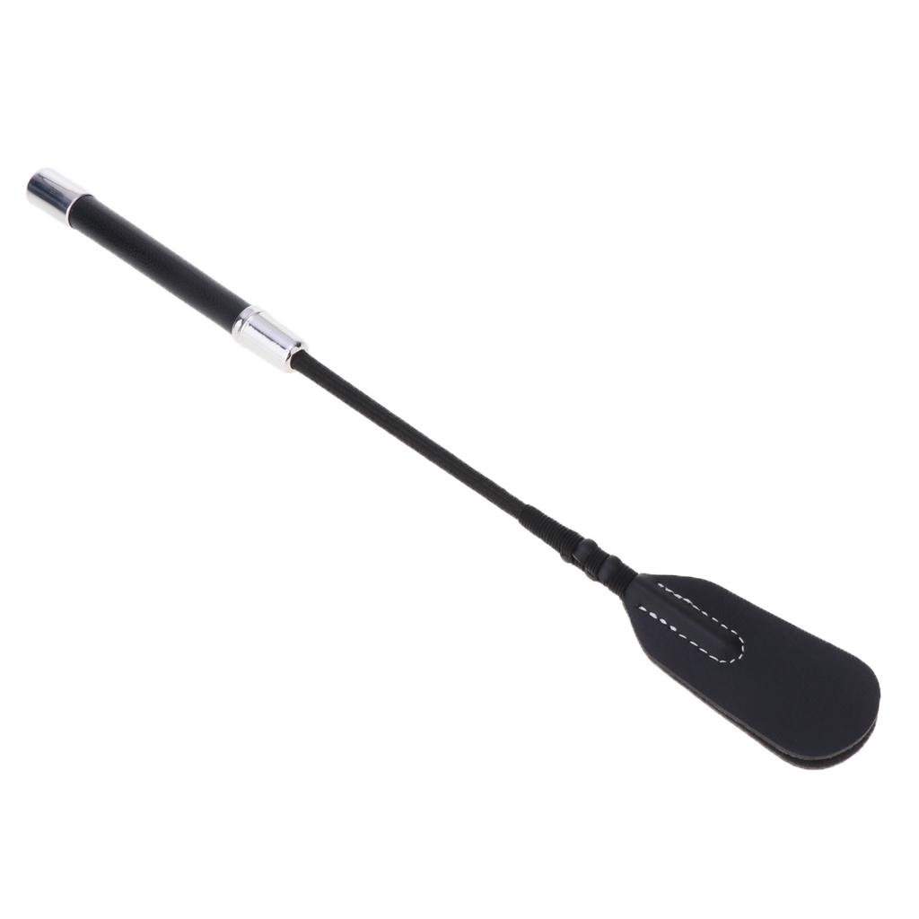 Black Riding Crop Straight Leather Restraint Cosplay Supplies