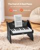VEVOR Kids Piano Keyboard, 25 Keys Wooden Digital Piano for Kids, Mini Music Educational Instrument Toy with Realistic Sound, Dual Power