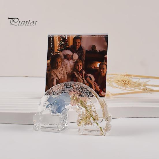 Creative Business Card Holder Silicone Mold Heart Cloud Rainbow Flower Shape Card Clip Mould Epoxy Resin Mold