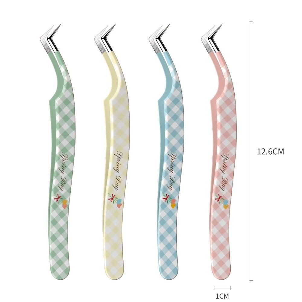 Stainless Steel Precision Tweezers Anti-static Lashes Extension Tweezer Sticker Application