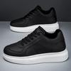 Chaussures à plateforme en cuir PU tendance pour hommes 6cm 8cm 10cm Augmentation de la hauteur invisible Baskets blanches Cortex Augmentation de la hauteur Chaussures décontractées