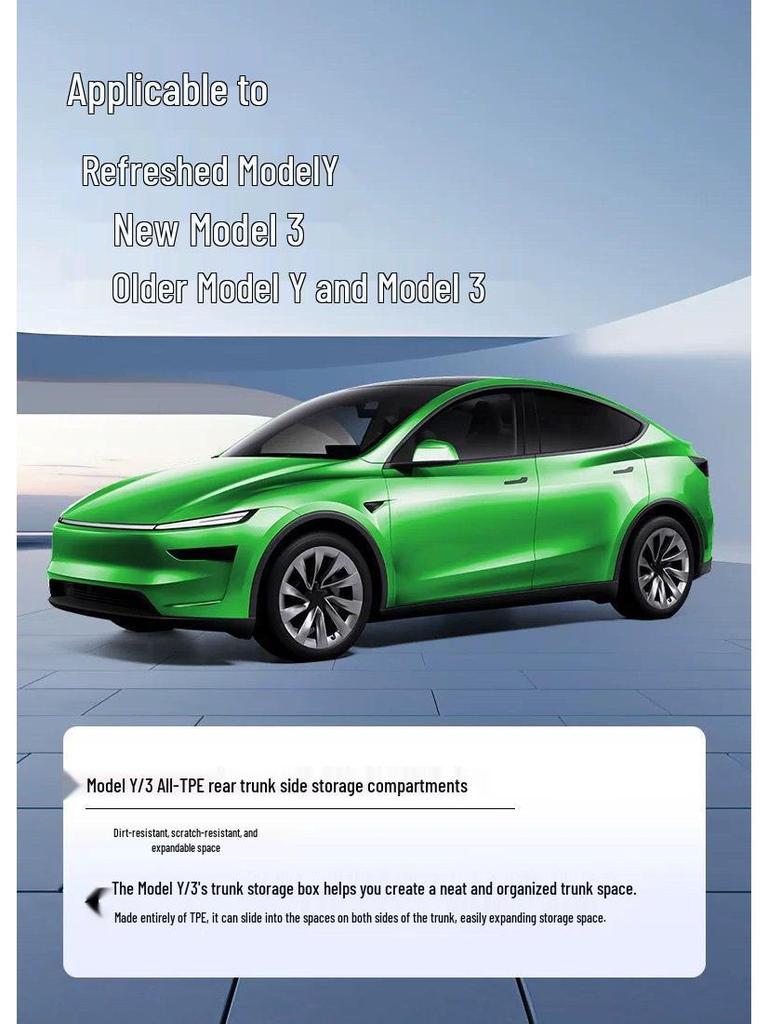 Enhanced Storage Box Side Organizers for 2025 Tesla Model Y/3 Trunks