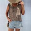 2025 Summer Women's Sleeveless Leopard Print Vest Top - European & American Fashion.