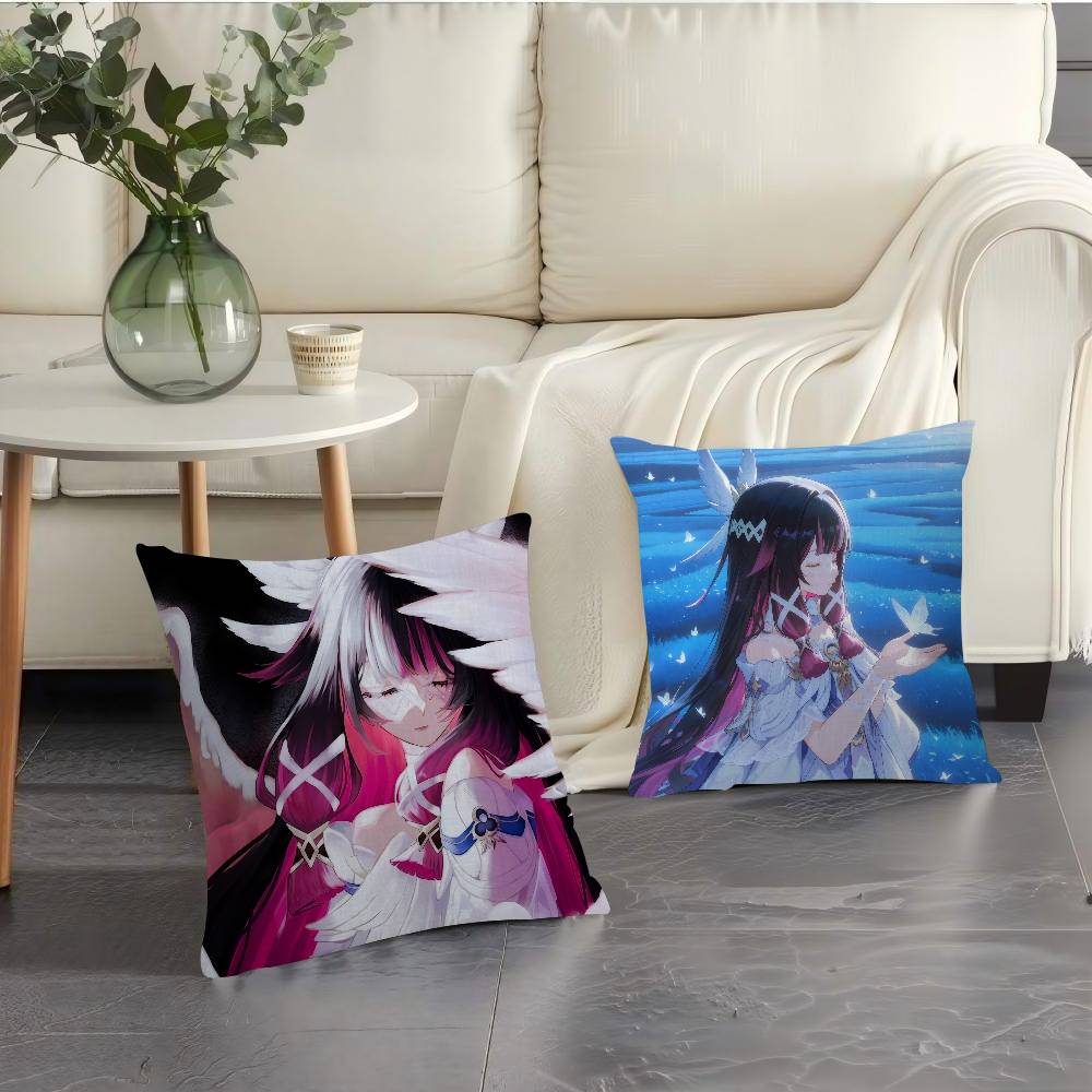 Game C-Columbina Genshin Cute Impact Pillow Gift Home Office Decoration Pillow Bedroom Sofa Car Cushion Coverpillow Case