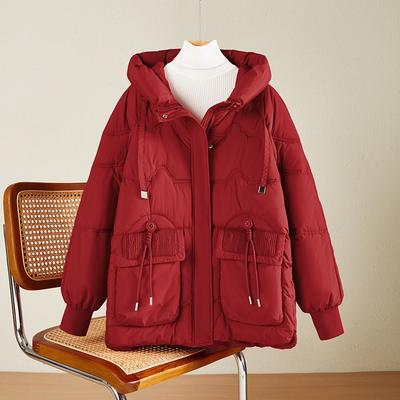 Women's Down Cotton Cotton Jacket Versatile Elegant Warm Ladies Outerwear Fashion Advanced Thick Lady Winter Parka Coat