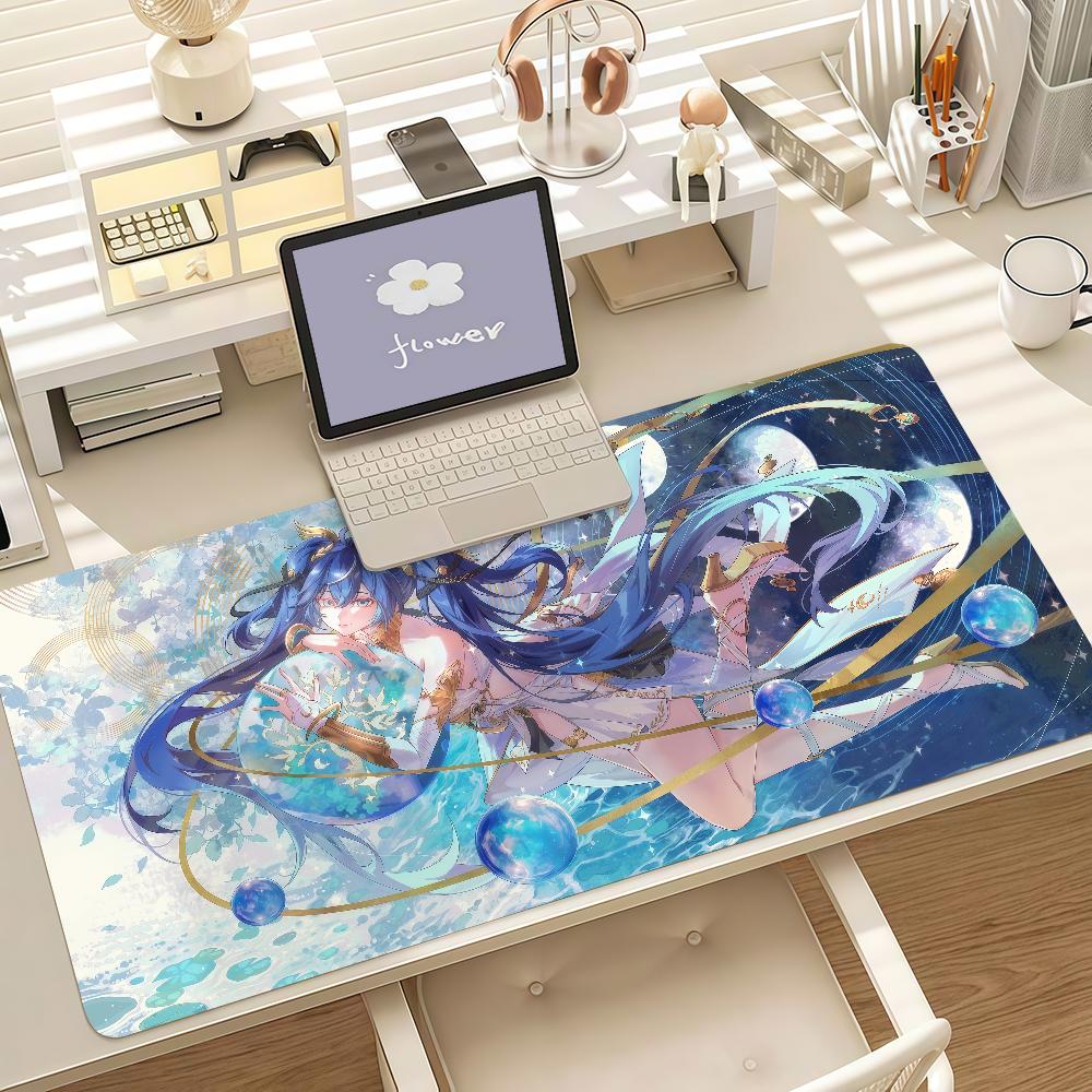 Wuthering Waves Iuno Anime Large Gaming Mouse Pad Antislip Rubber Desk Mat Keyboard Pad Laptop Computer Home Gaming Desktop