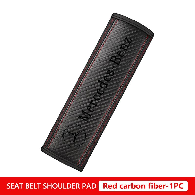 

For Benz Car Logo Seat Belt Cover Shoulder Protector Leather Accessories Exclusive AMG SPRINTER V CLASS VIANO W124 W203 W204