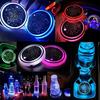 2PCS LED Car Cup Holder Lights, Light Up Car Coasters For Cup Holders 7 Colors Changing USB Charging Mat Waterproof Cup Pad, Car Gifts For Men &
