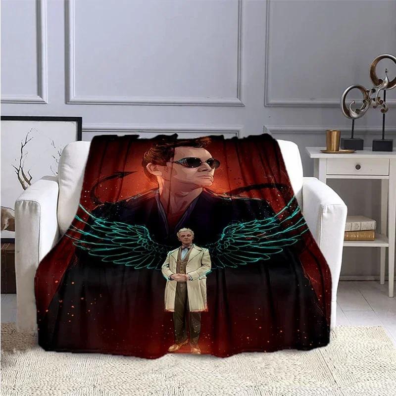 Buen augurio para manta de franela estampada para película, manta para sofá de ocio para oficina en casa, manta de viaje cálida multifuncional, manta de regalo