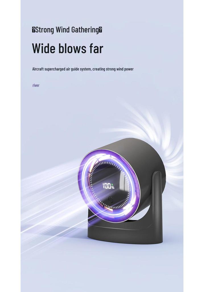 Dormitory Digital Clip Fan: Portable, Low-Noise, Silent Desktop Circulation Fan with Display
