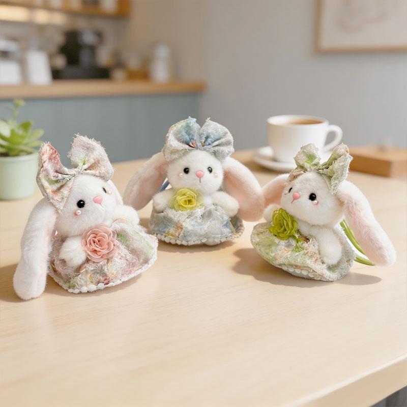 Rabbit Stuffed Pendant 20Cm Rabbit Plushies Toys Kawaii Keychain Backpack Pendant Adorably Home Decor Toys Birthday Gifts
