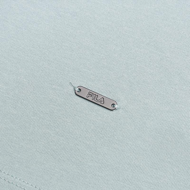 Fila White Soft Master Fashion Versatile Simple Round Neck Breathable Comfortable T-Shirt Men Tops Cloud-Gray-Green F11M513104FTQ