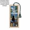 Handcrafted Embroidery Page Marker Seasonal Cat Book Page Marker  for Book Lovers