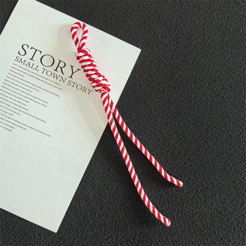 Colorful Trendy Miu Style Polyester/Nylon Braided Rope Pendant with Knotting for Bags