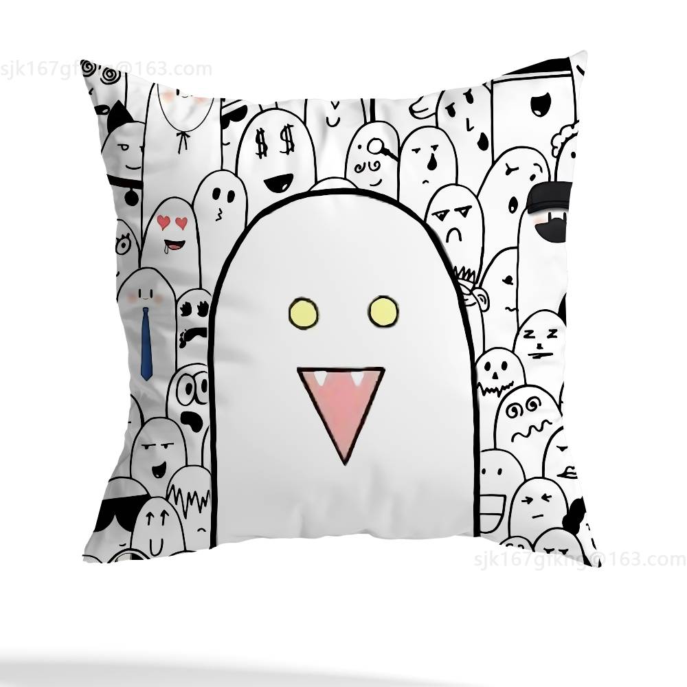 L-Lightsaber BL Manhwa Pillow Case Square Double-Sided Printing Short Plush Sofa Cushion Cover Bedroom Bedside Pillow